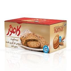 کامور بیسکوییت سبوس دار فرآوری شده بدون قند 220گرم